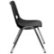 Emma and Oliver Ergonomic Chrome Stack Chair - 18" Seat Daycare Home School